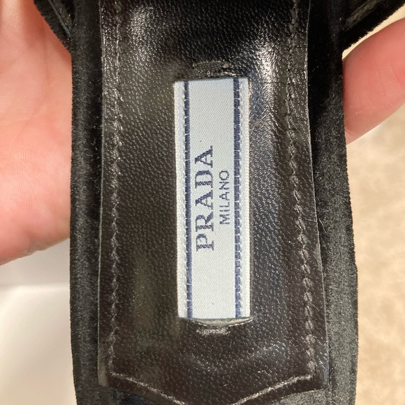 Prada Velvet & Bow Point-Toe Mule Slides - Picture 3 of 4